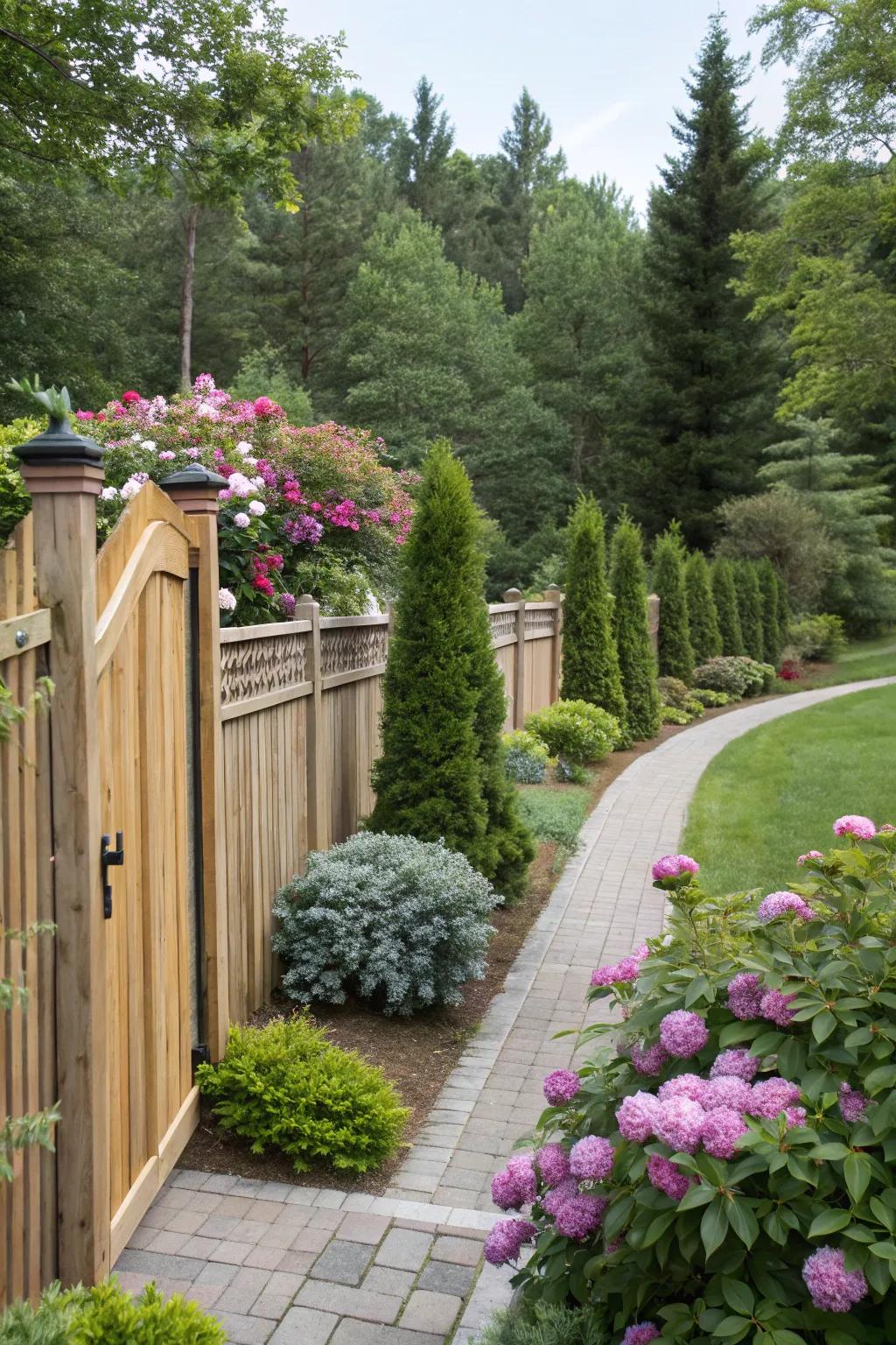 A living fence presents a lively, ever-changing perimeter all year round.