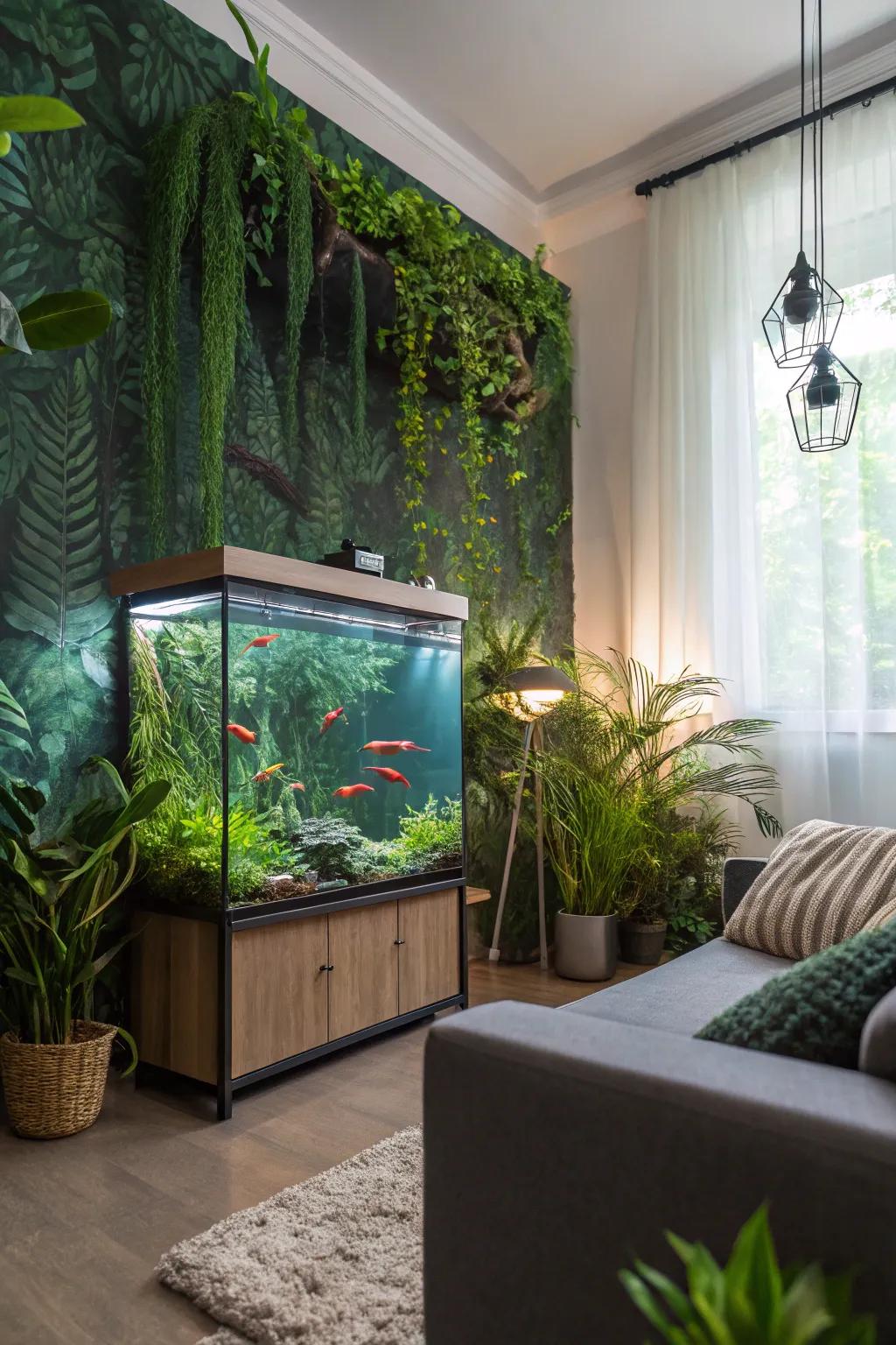 Transform your aquarium into a tropical rainforest hideaway.
