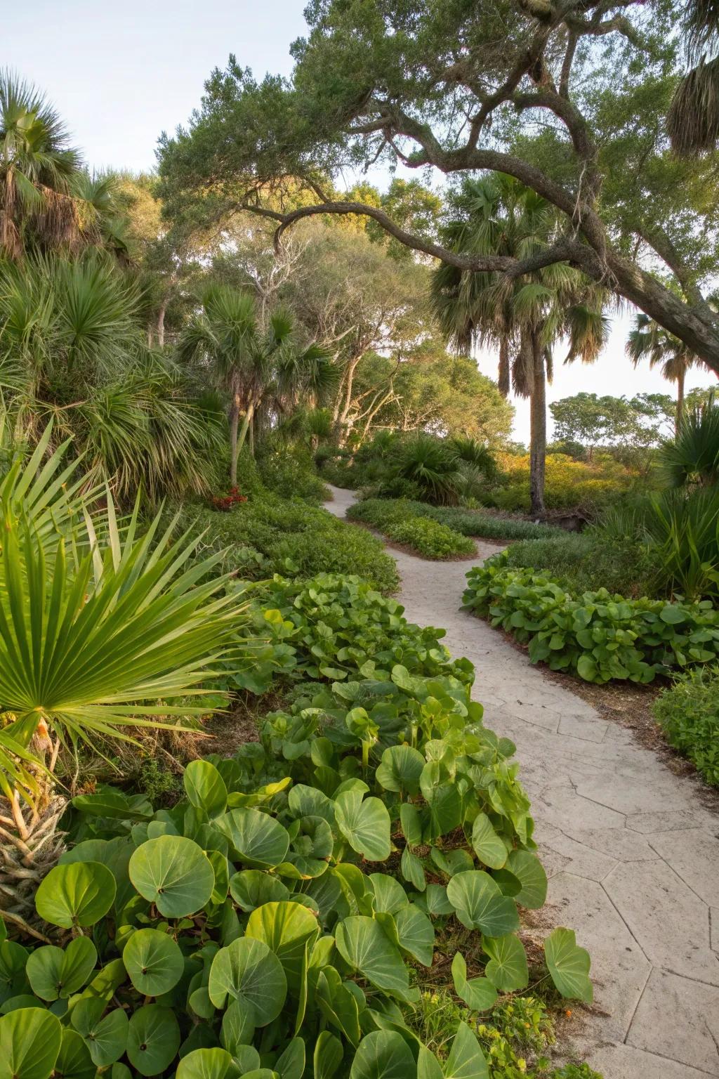 Native plants, such as saw palmettos, bring simplicity and elegance to your Florida garden.
