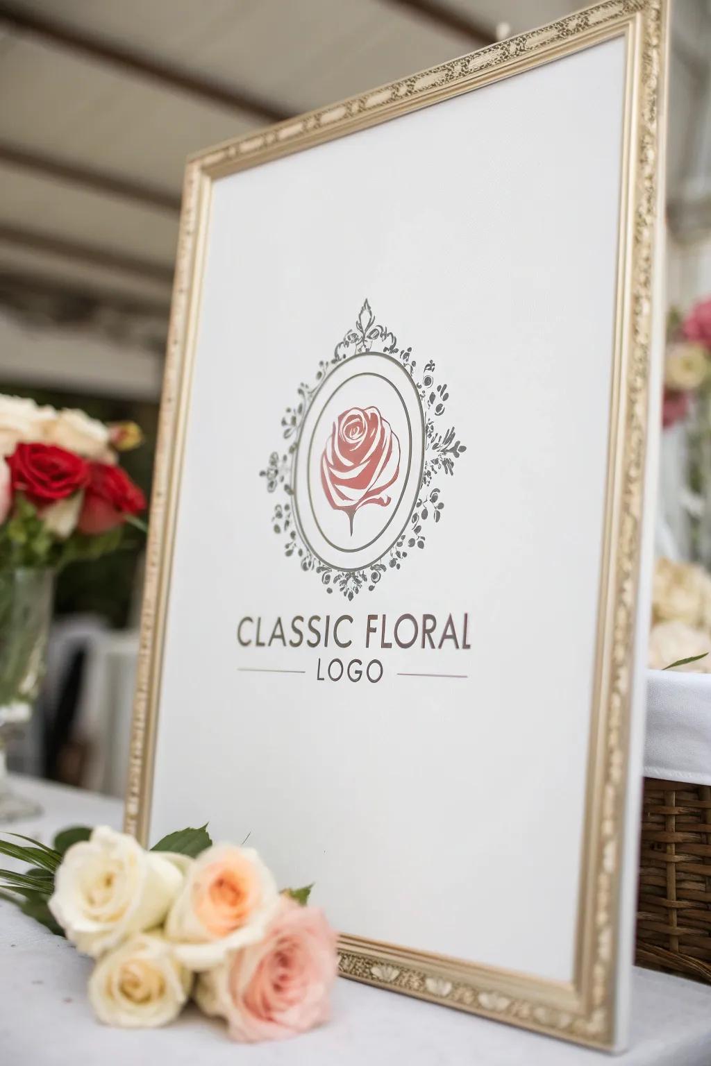 A classic flower insignia is both stylish and timeless.