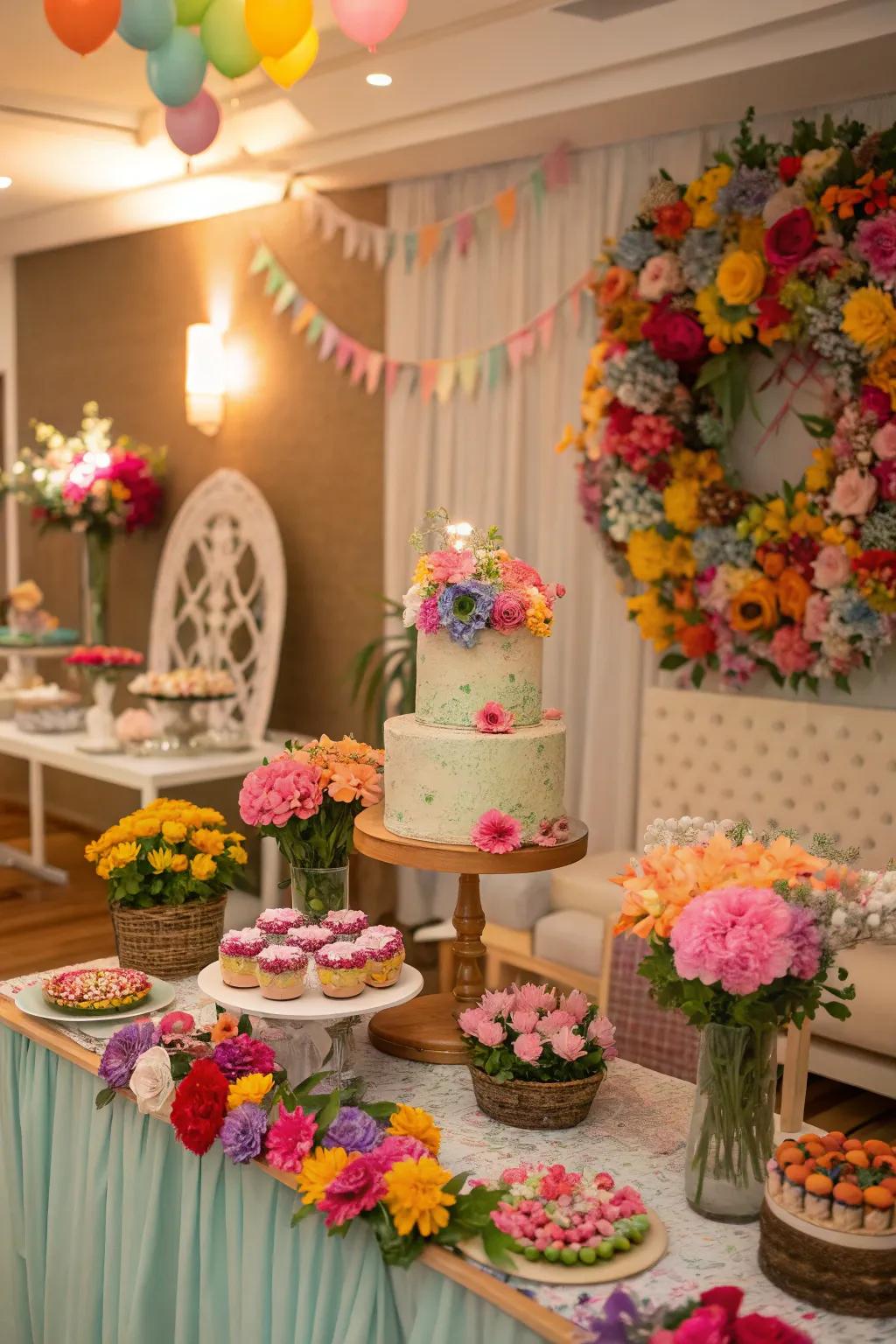 Celebrate your special day with a birthday bash filled with blooming floral charm.