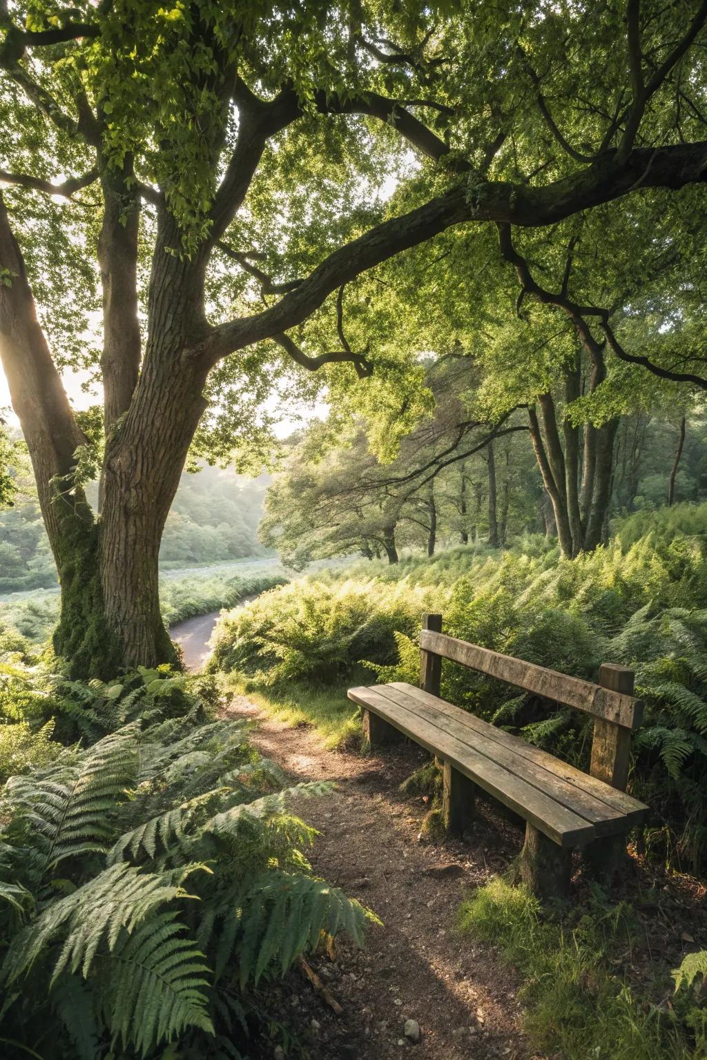 An inviting seating nook, ideal for relaxing amidst nature.