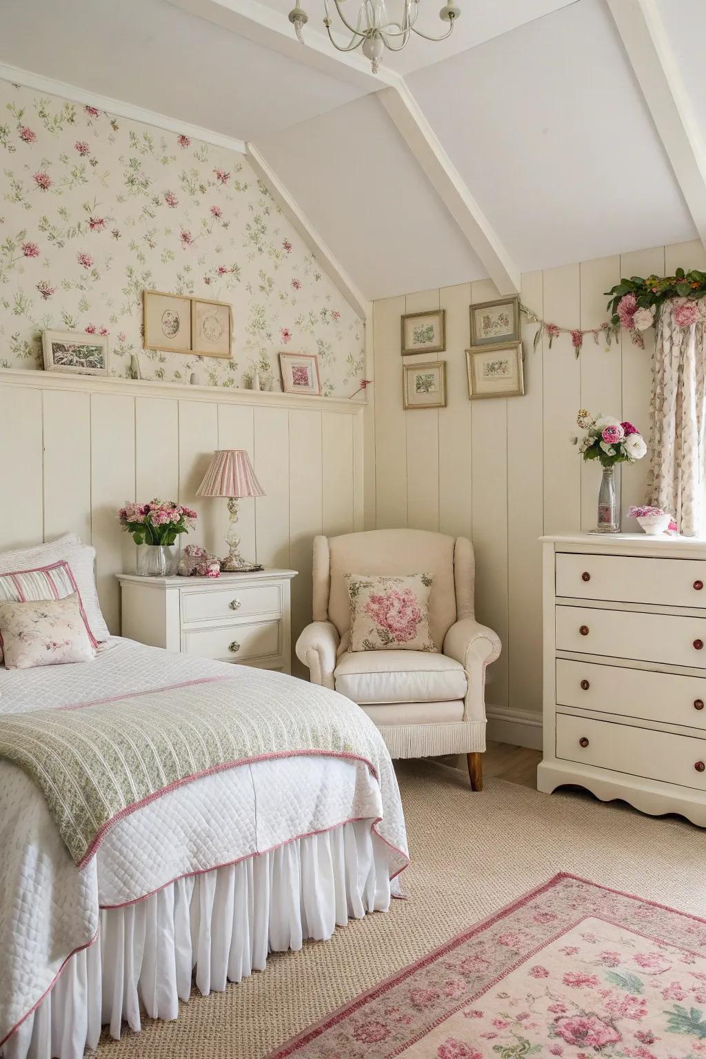 Neutral tones fashion the setting for a peaceful French countryside escape.