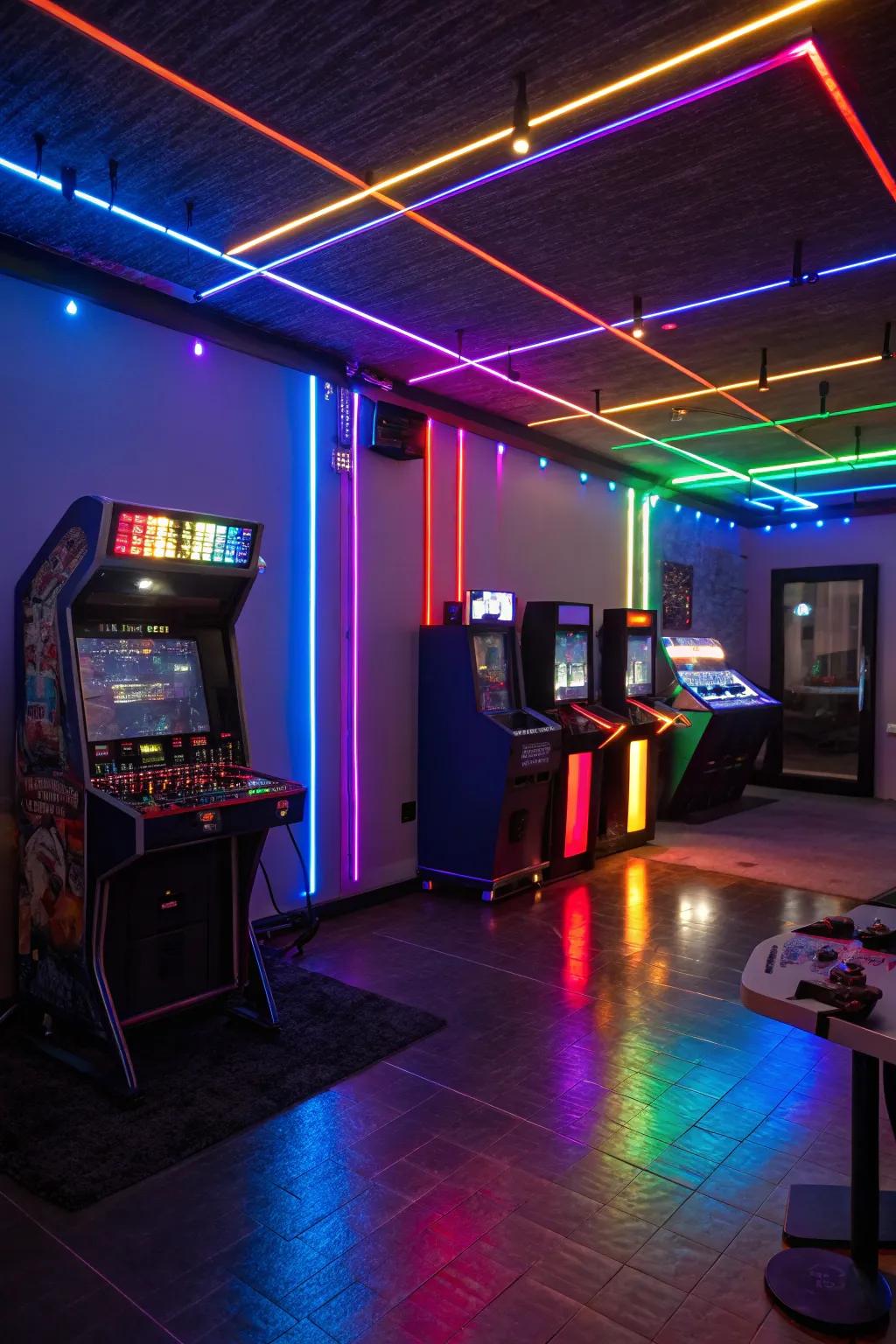 Glow lights turn any area into a vibrant gaming paradise.