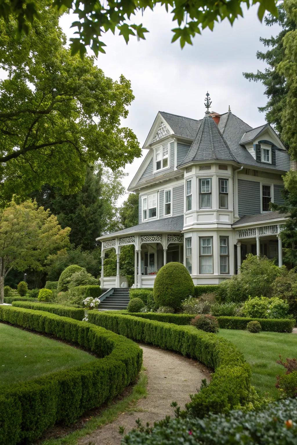 A Victorian house revived with a modern grey palette.