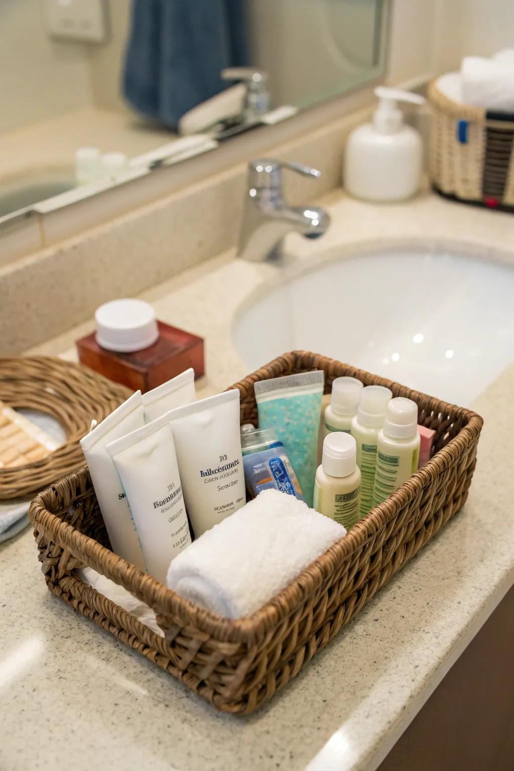 A convenient set of toiletries for guests, guaranteeing they have all they could need.