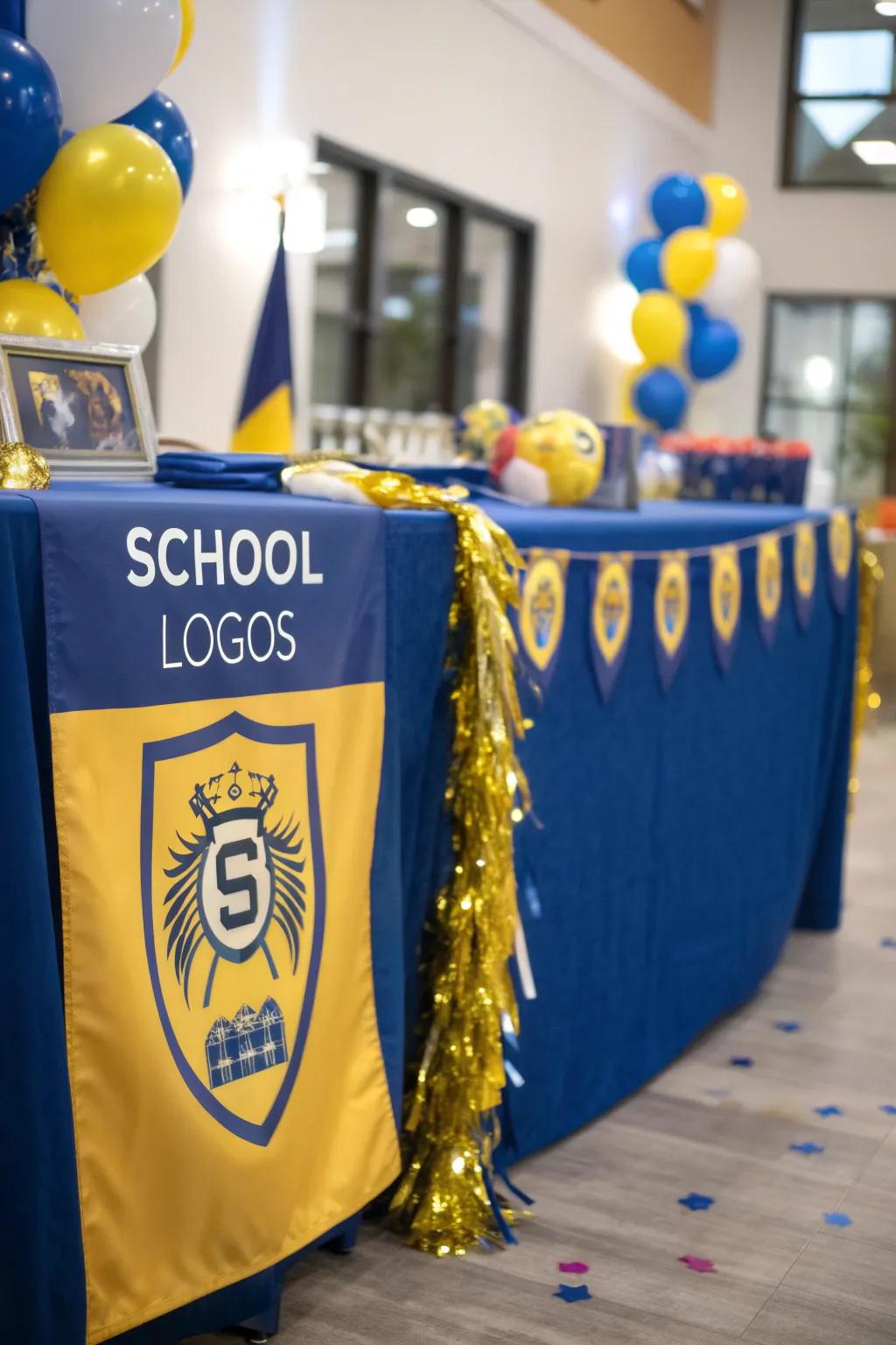 Vibrant school colors tie the festive theme together.