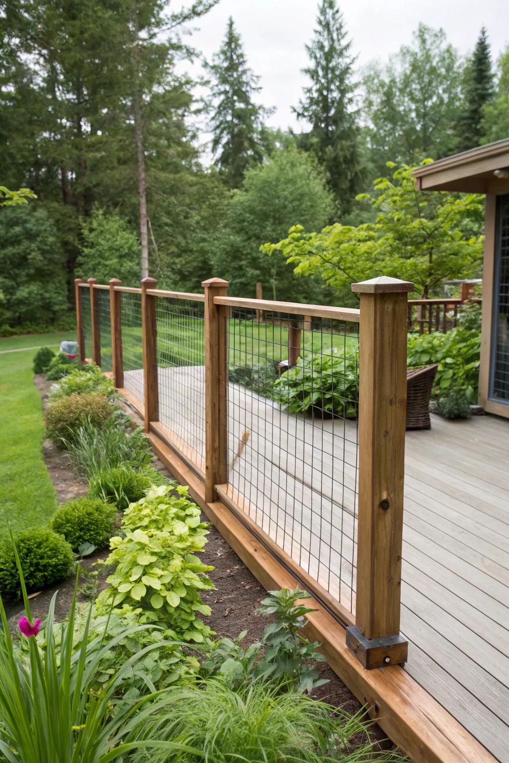 Wooden frames paired with mesh panels bring a rustic allure to any outdoor setting.