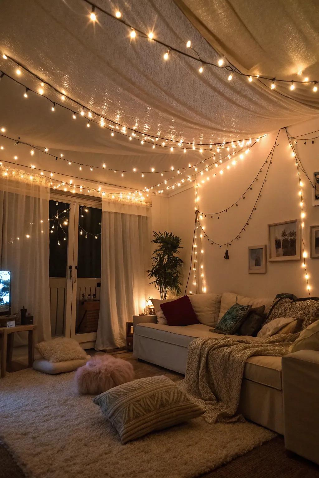 Twinkling lights incorporate an enchanting element to all celebratory settings.