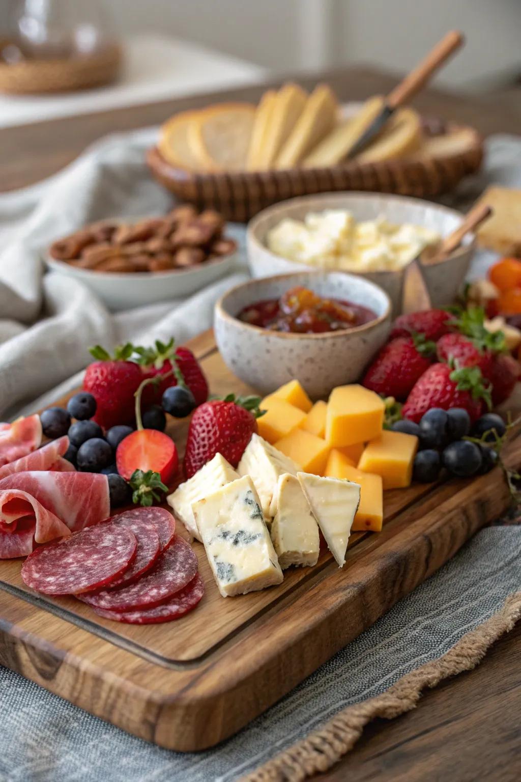 An inviting snack selection, ideal for a housewarming celebration