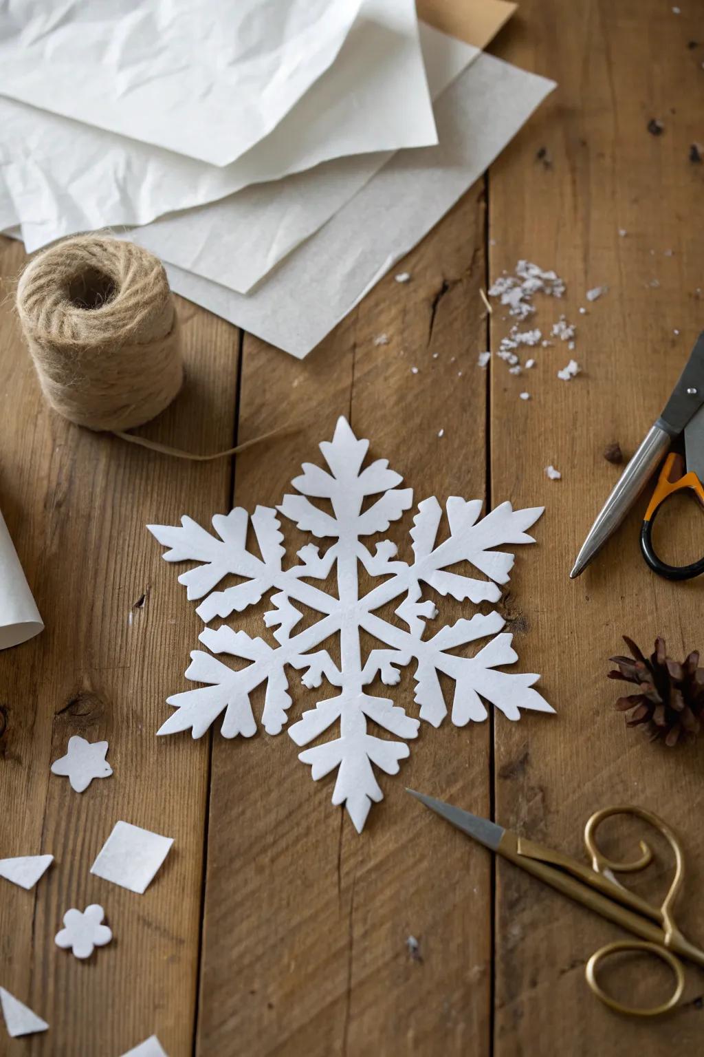 Produce enduring allure with a classic six-sided snowflake.