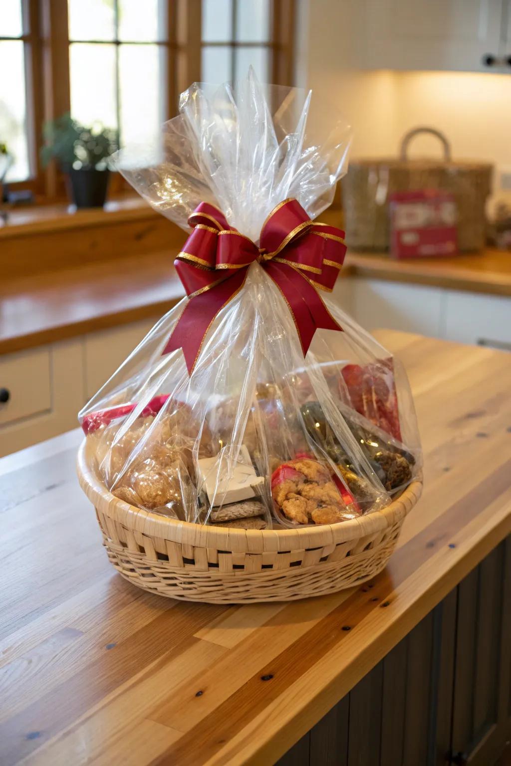 A timelessly wrapped basket that is always in vogue.