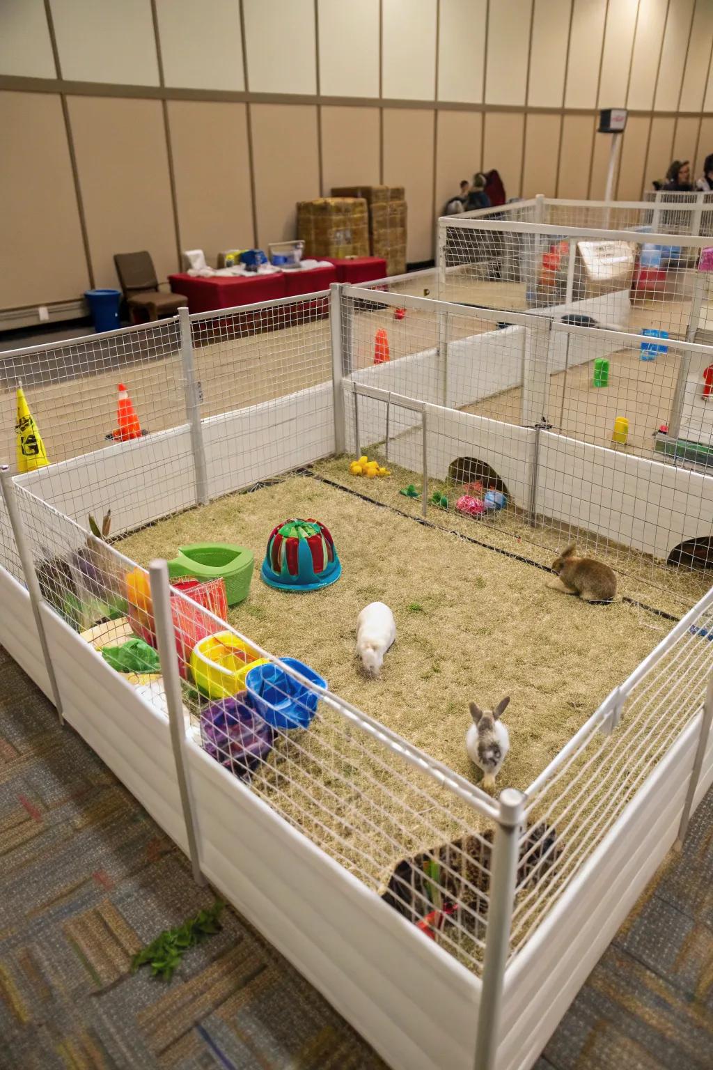 An ample play area guarantees your rabbit stays vibrant and in good health.