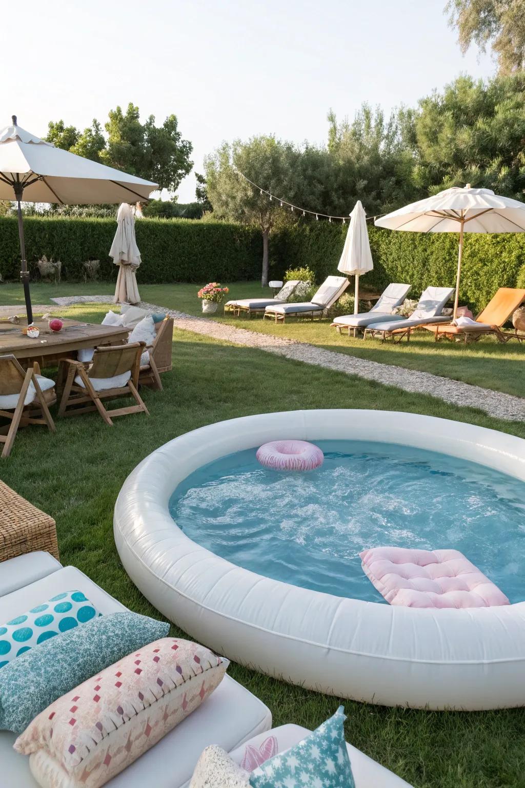 An ideal poolside lounge for unhurried summer days.
