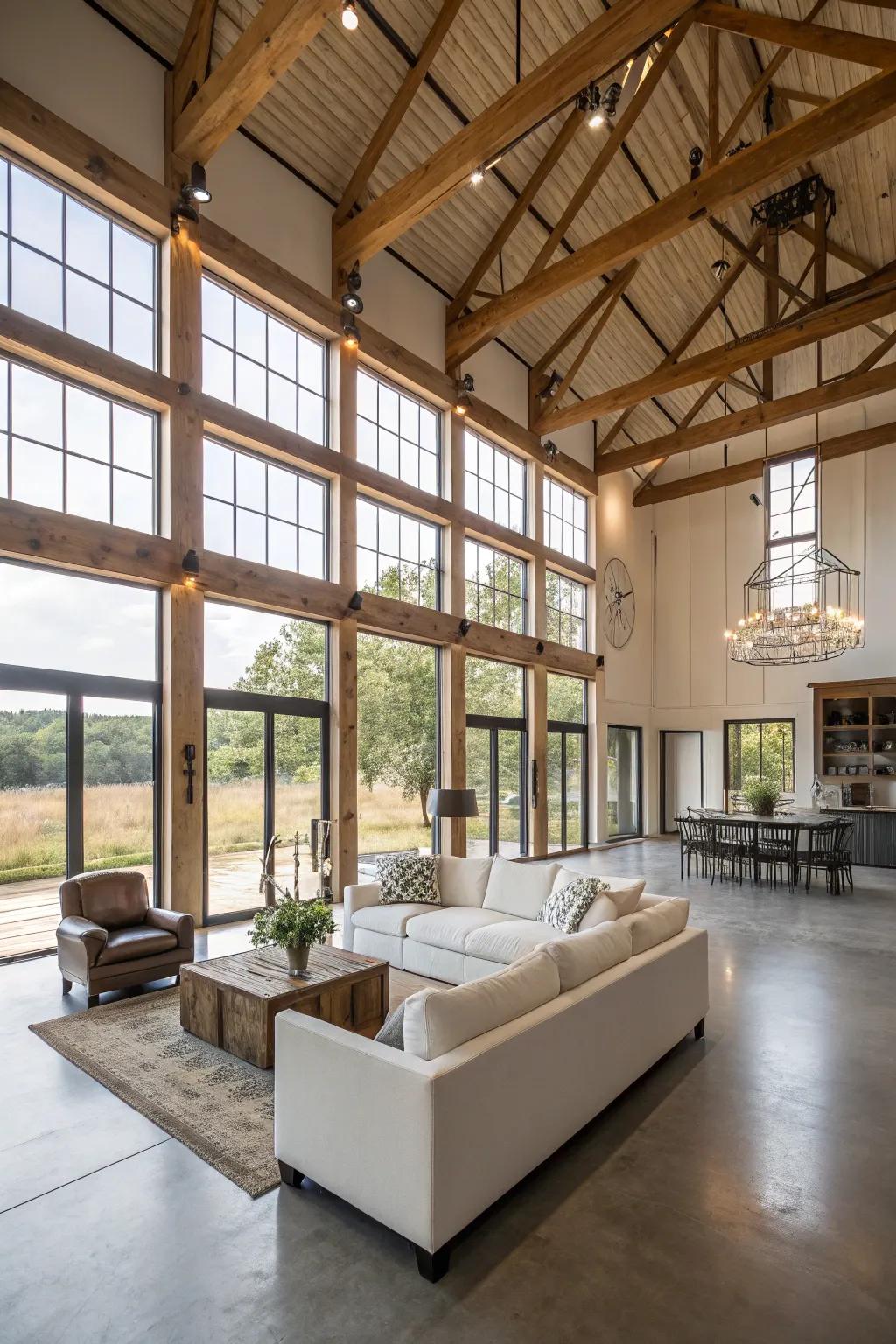 Open barndominium spaces amplify the sensation of freedom and light.