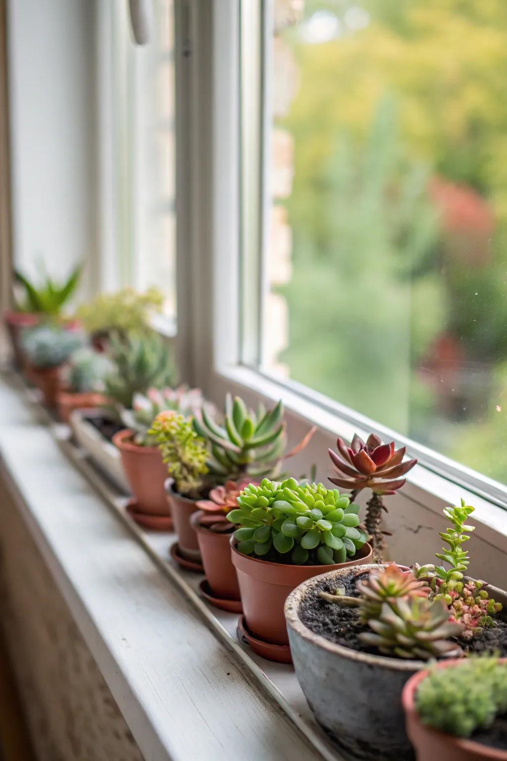 A vibrant display of verdure turns any window sill into an invigorating haven.
