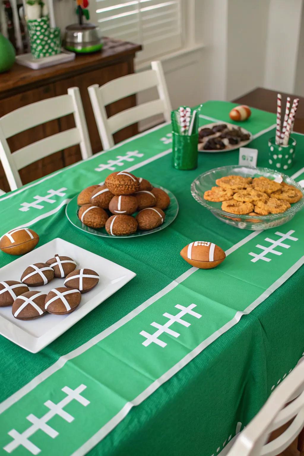 Achieve a winning look with a gridiron-inspired tablescape!