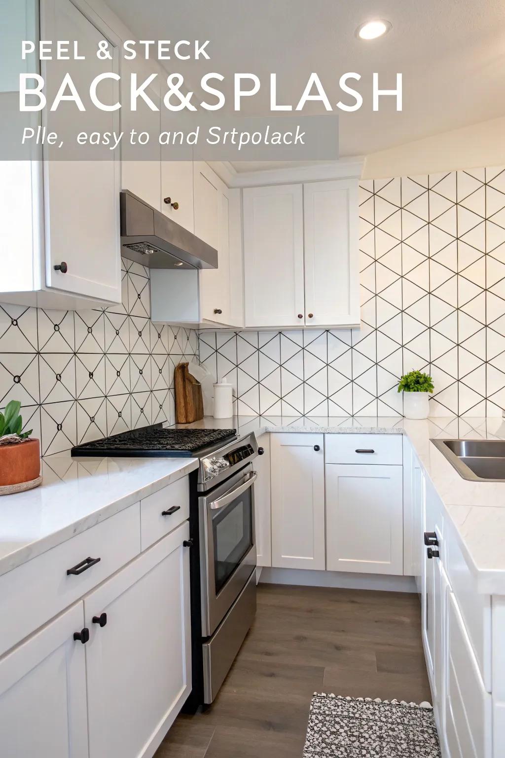 Adhesive tiles offer a fast and fashionable update for any kitchen.