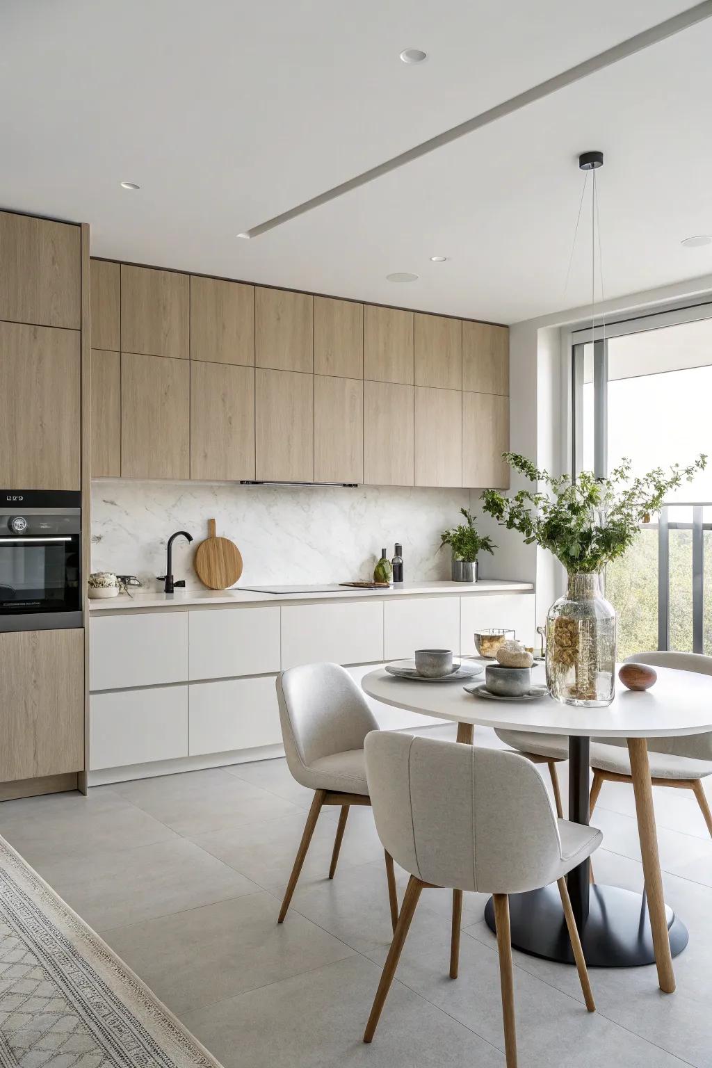 Elegant minimalist panels give a modern and spacious impression.