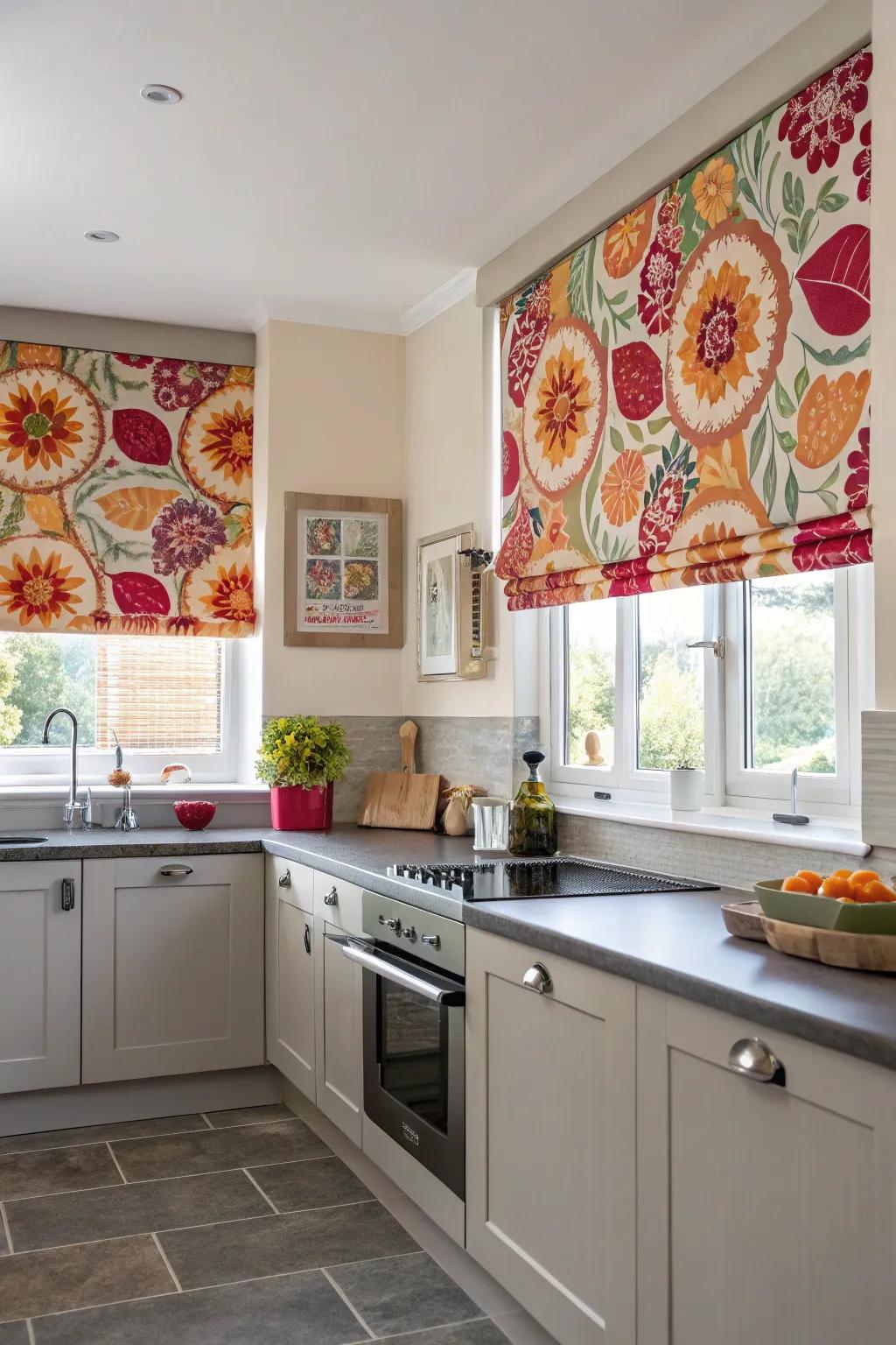 Eye-catching designs bring life to the kitchen decor.