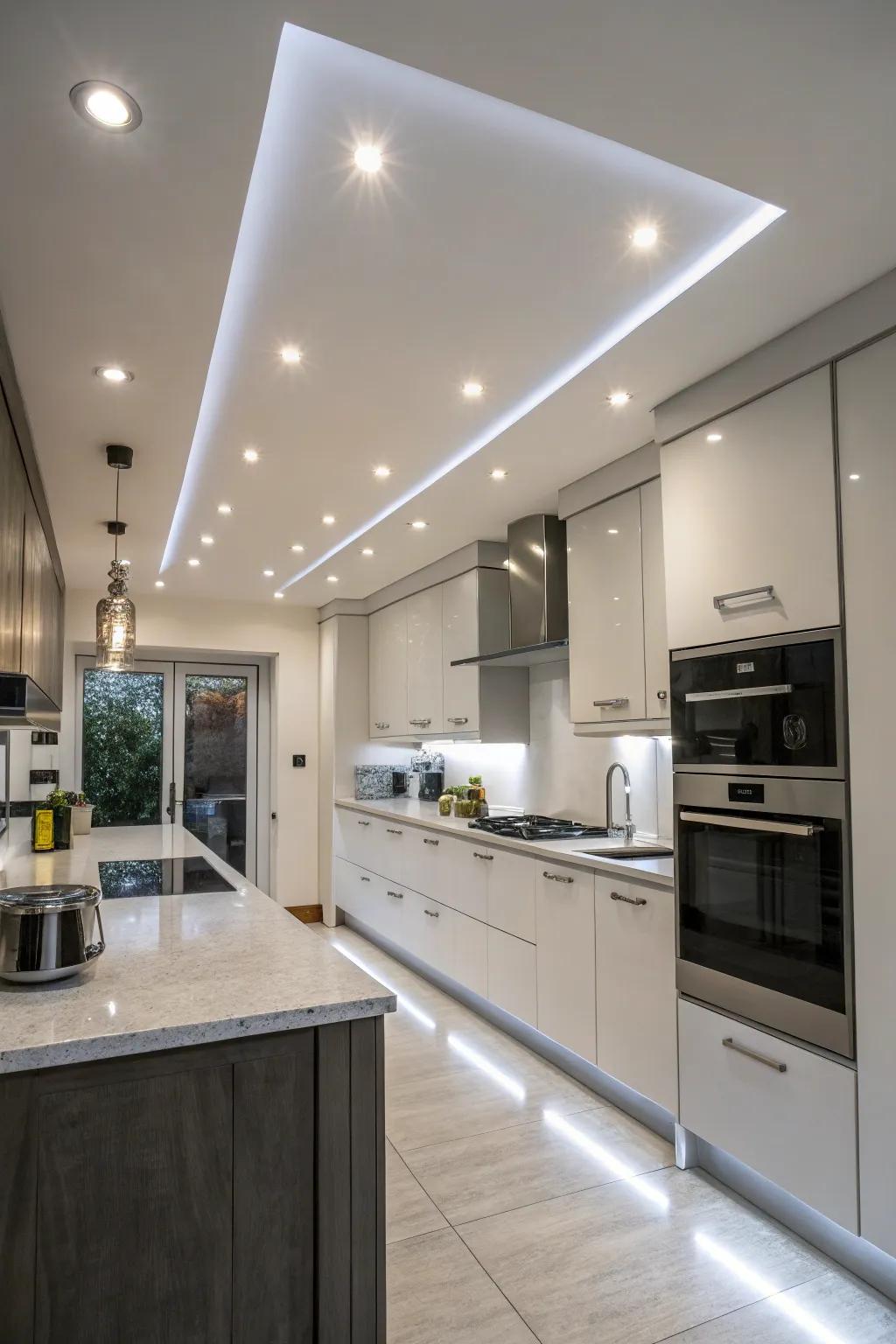 Recessed lights are a streamlined way to get unobtrusive lighting.
