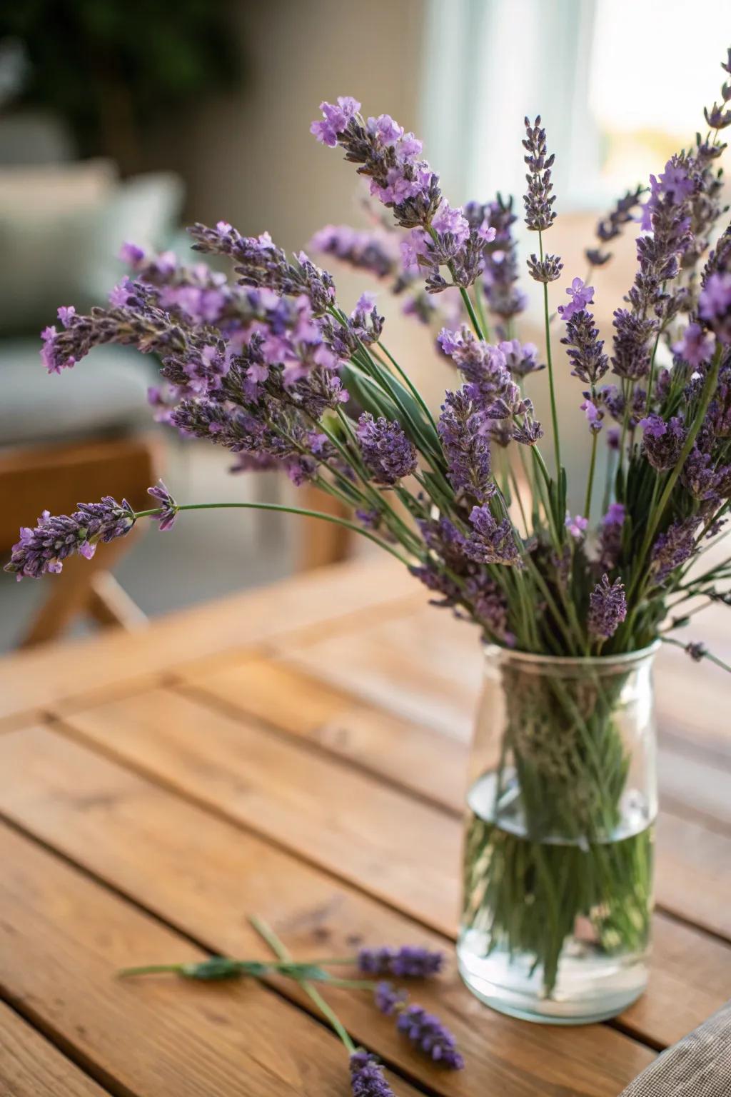 A study in simplicity: a lovely lavender floral display.