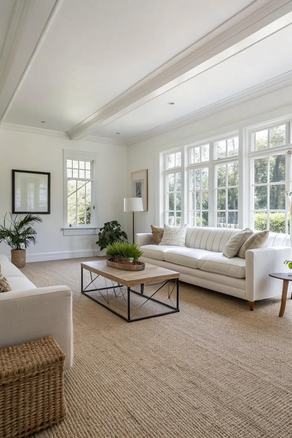 Neutral shades create a peaceful and adaptable setting.