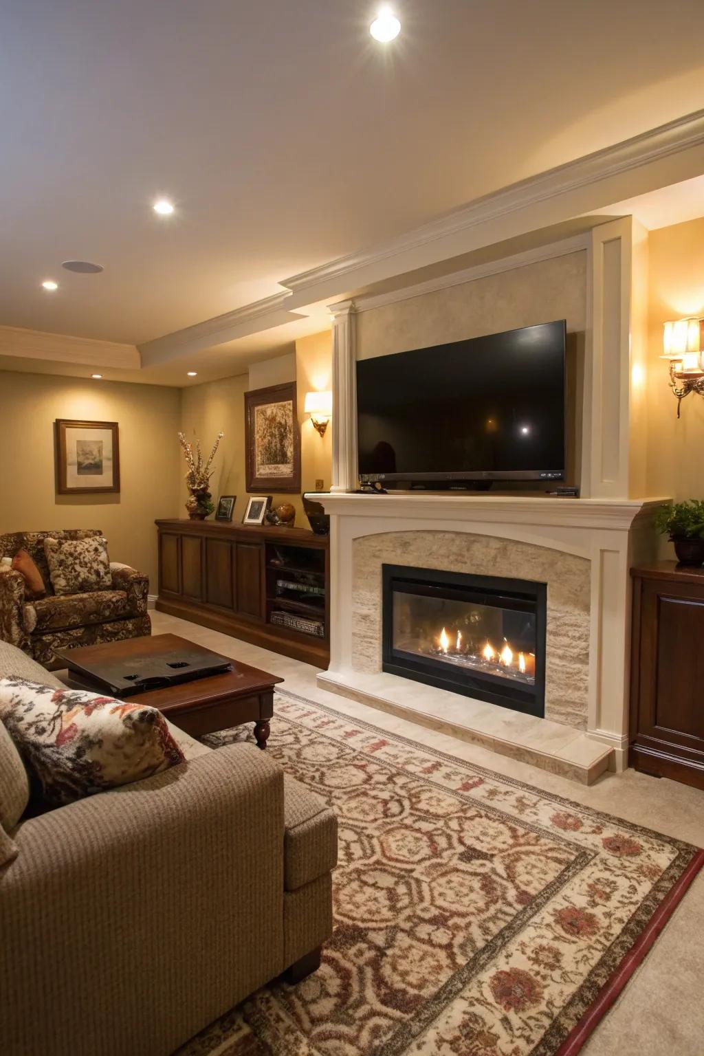 A unified wall design brings together elegance and practicality.