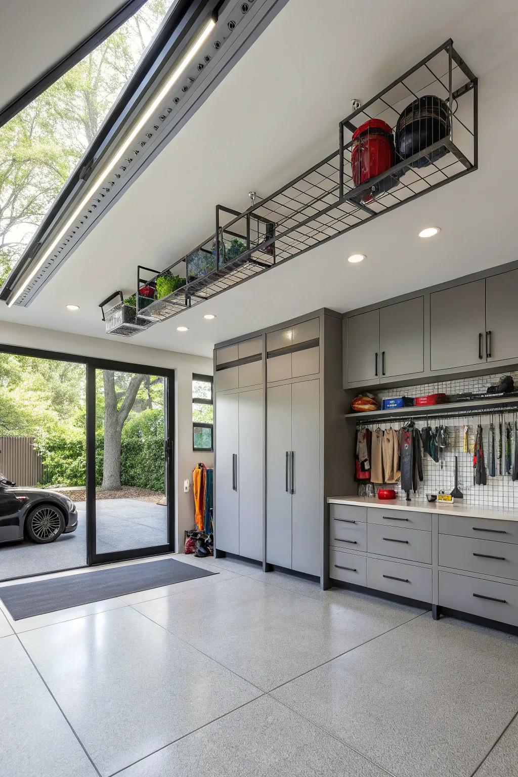 Make the most of your garage with refined storage solutions.