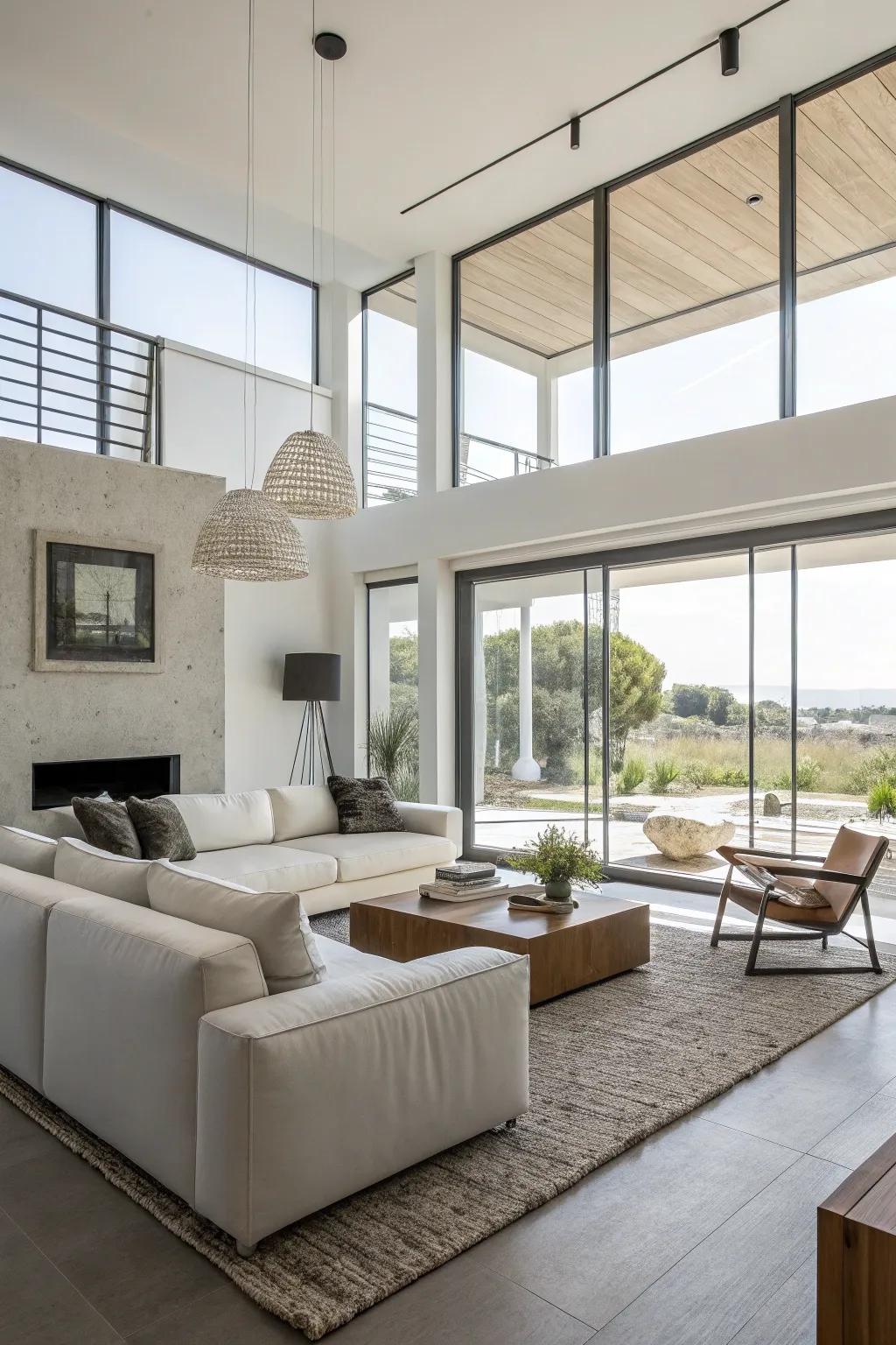 A serene living space showcasing minimalist elements.