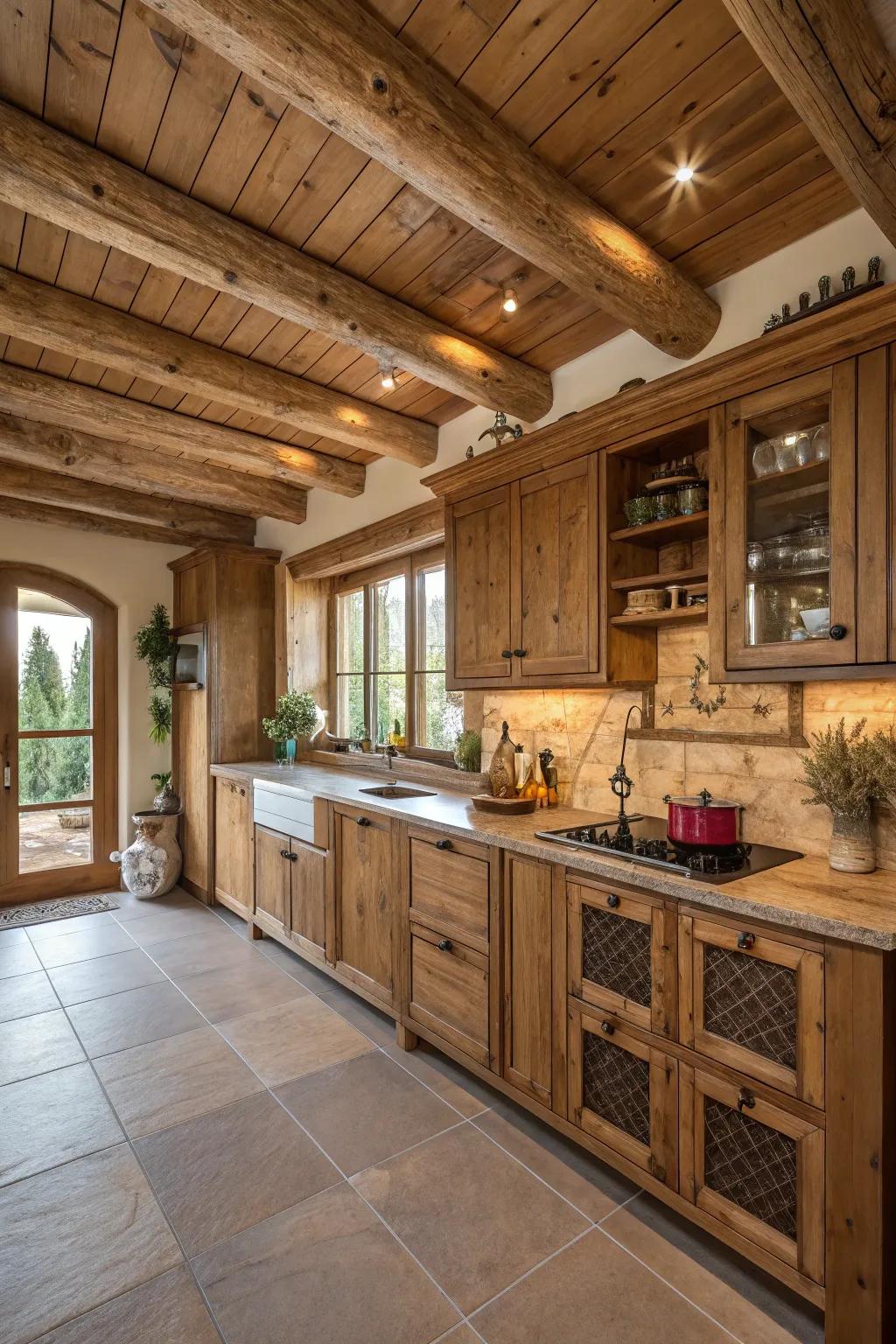 The use of natural wood components fosters an inviting and comfortable ambiance.