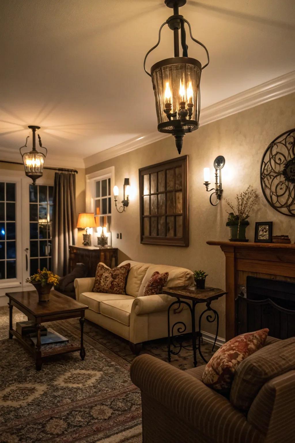 Subdued illumination crafts a welcoming and personal speakeasy ambiance.