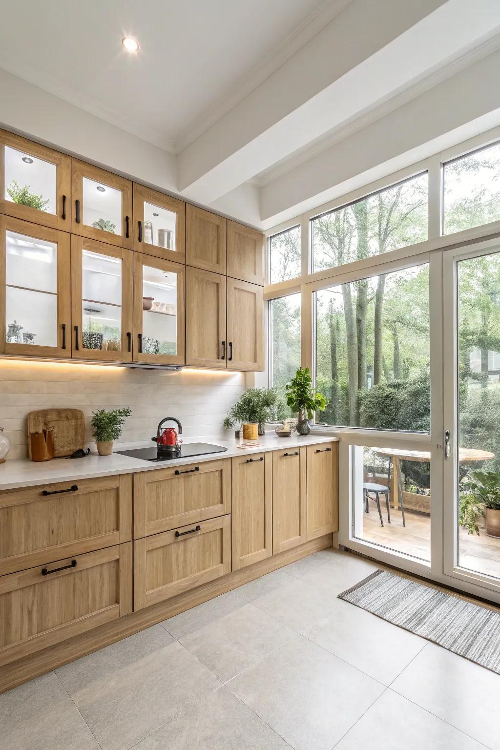 Optimize corner areas with an efficient right-angled kitchen design.