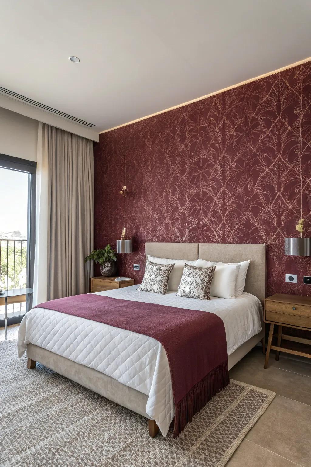 A feature wall can instantly rejuvenate and refresh your bedroom's mood.