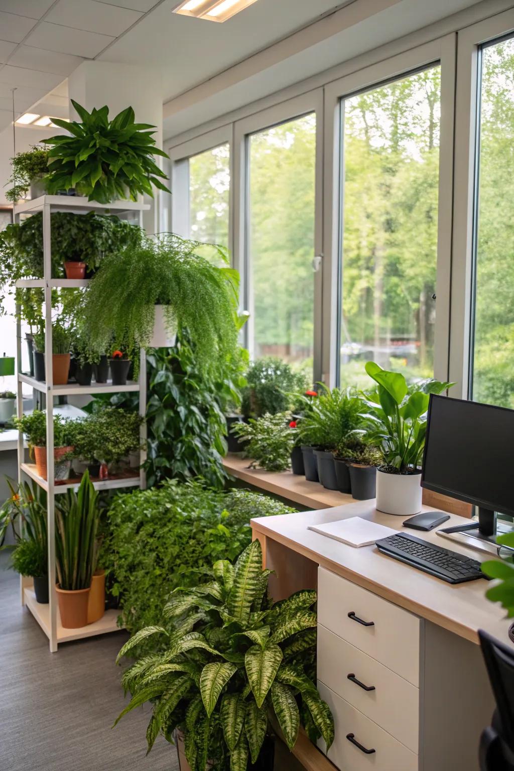 Let the soothing power of nature fill your workspace.