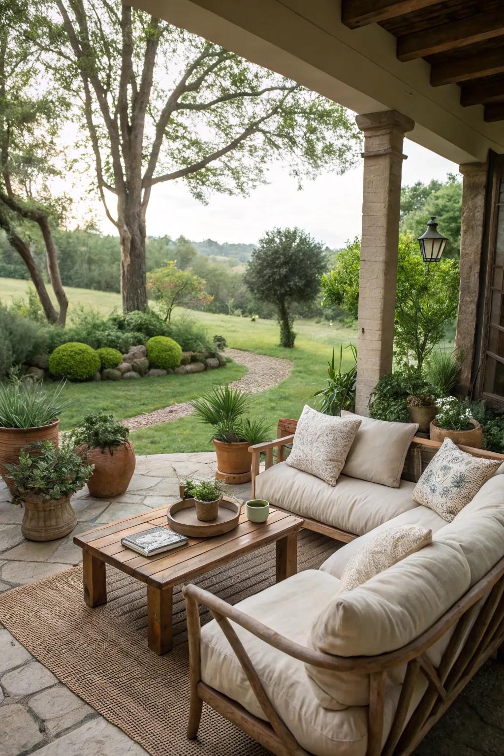 An inviting seating space designed for relaxation and dialogue.