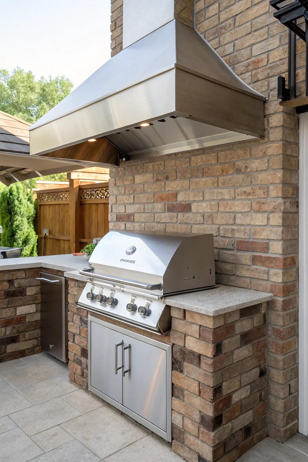 Stainless steel hoods bring a modern, sophisticated touch.