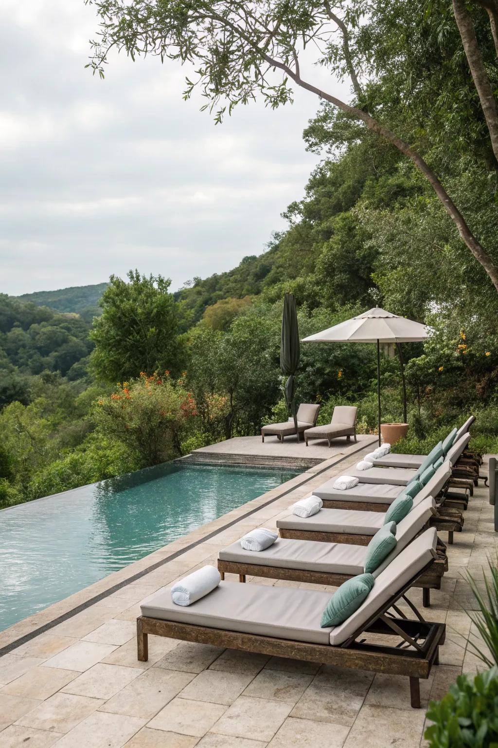 Chic lounge chairs are essential for every poolside paradise.