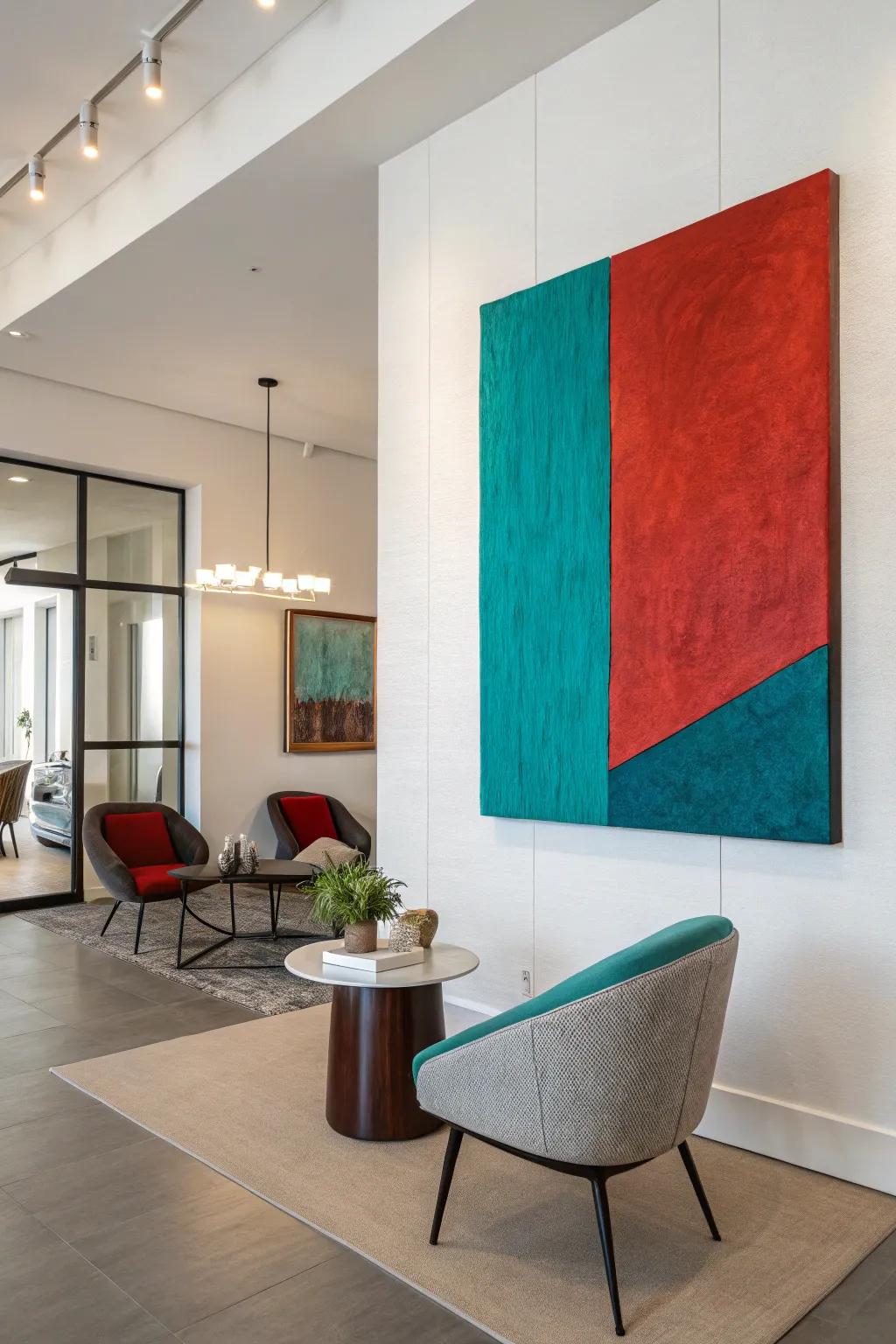 Dramatic chromatic contrasts generate an unmissable visual statement.