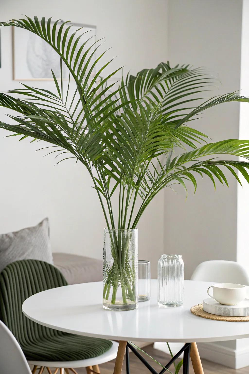 Tall fronds make a striking and elegant centerpiece.