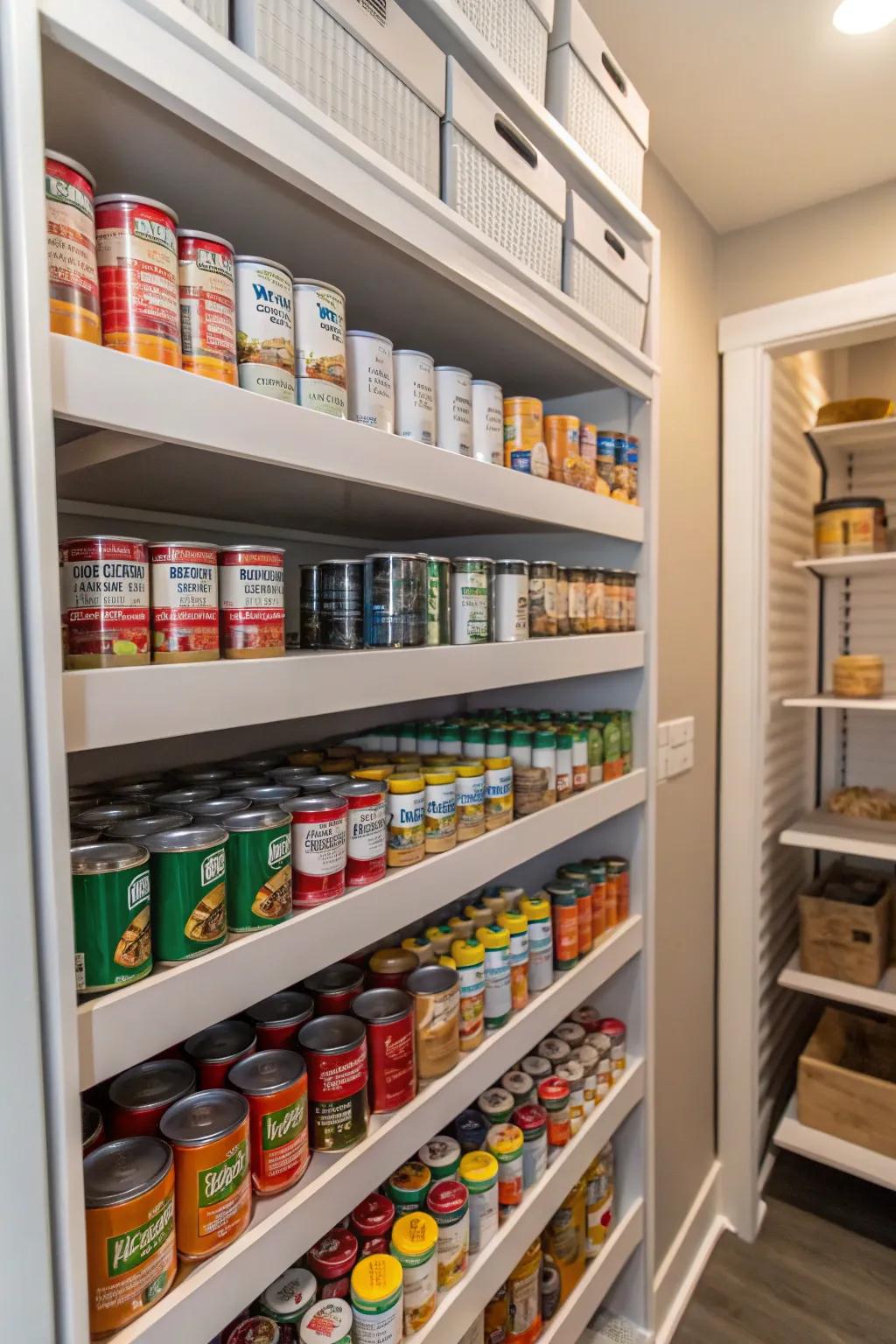 Make the most of your space with stackable shelves.