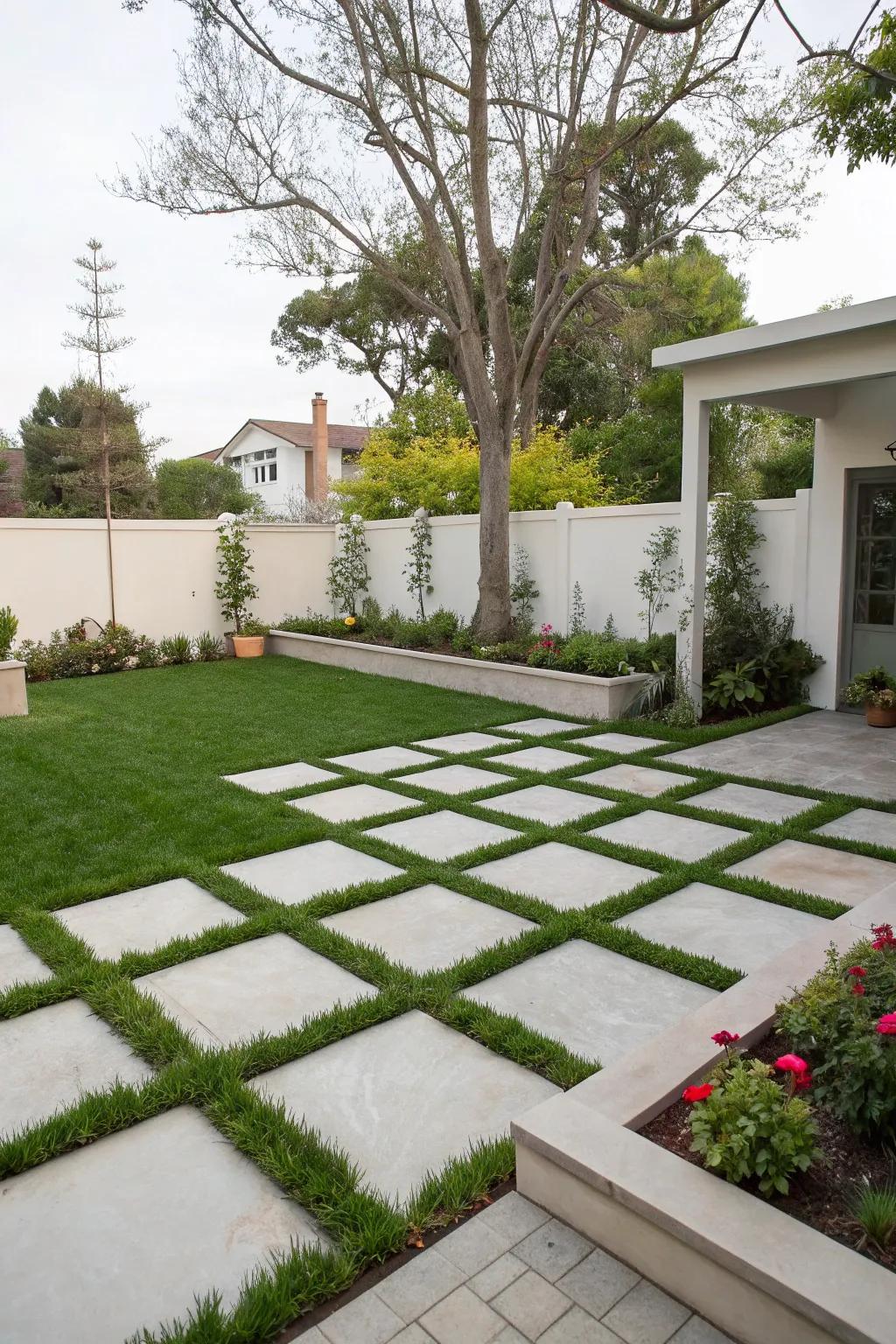 Refined geometric visuals establish a current outdoor ambiance.