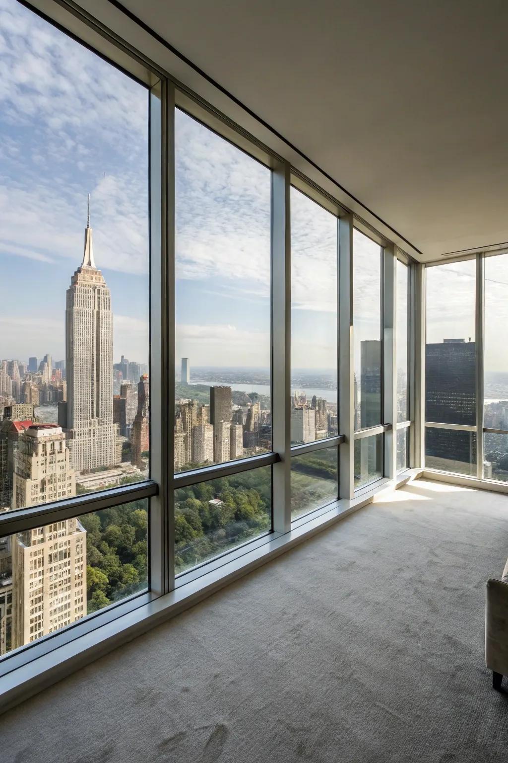 Get the most out of natural light with expansive windows.