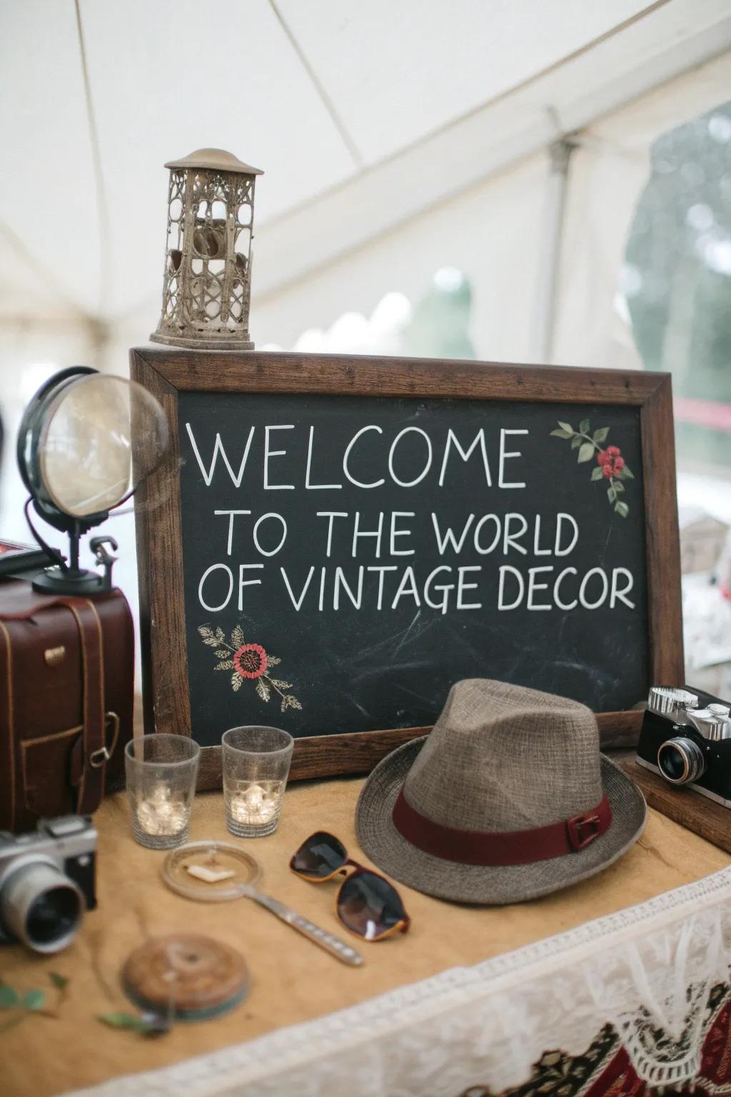 Personalize your photo booth table with a writing board.