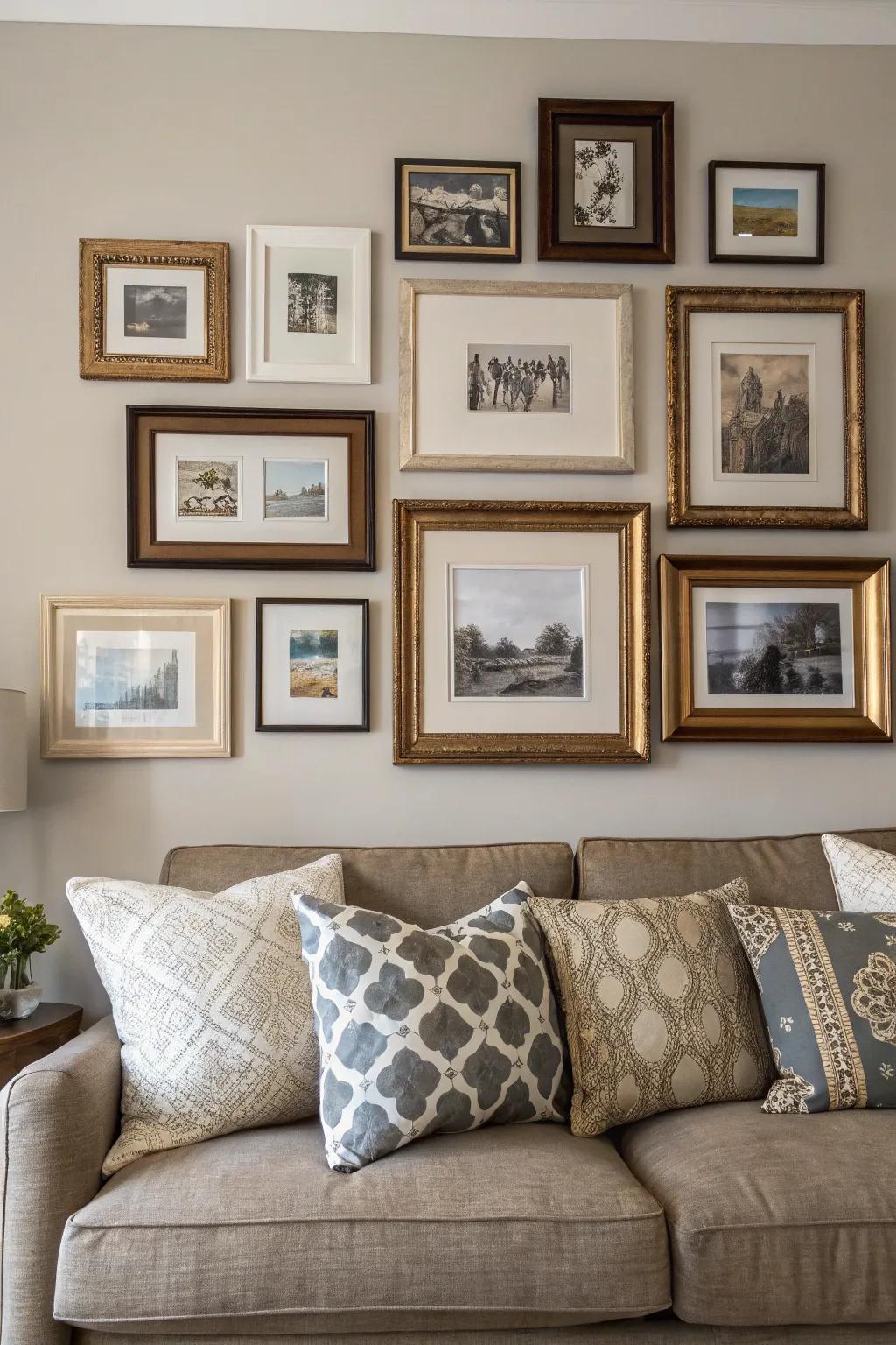 Layered art arrangements bring depth and sophistication to your space.