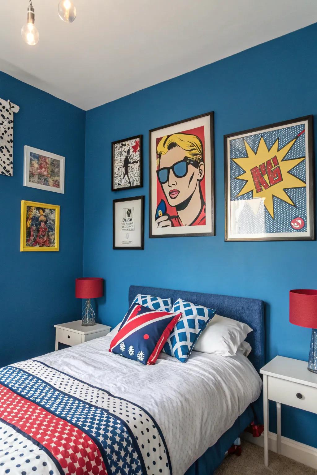 A striking color selection provides an immediate pop art atmosphere.