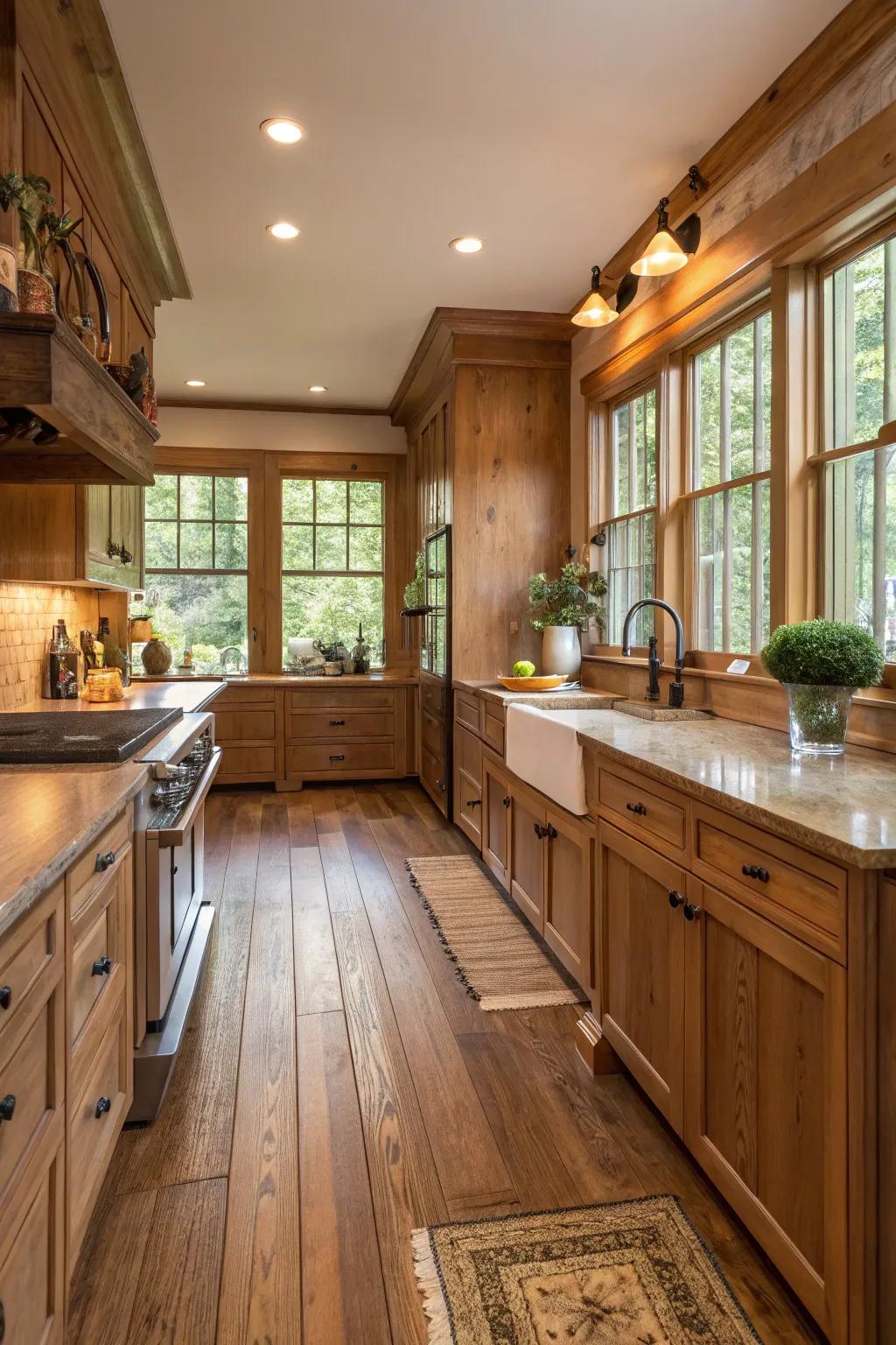 Timeless hardwood floors bring a sense of welcoming warmth and sophistication to the heart of the home.