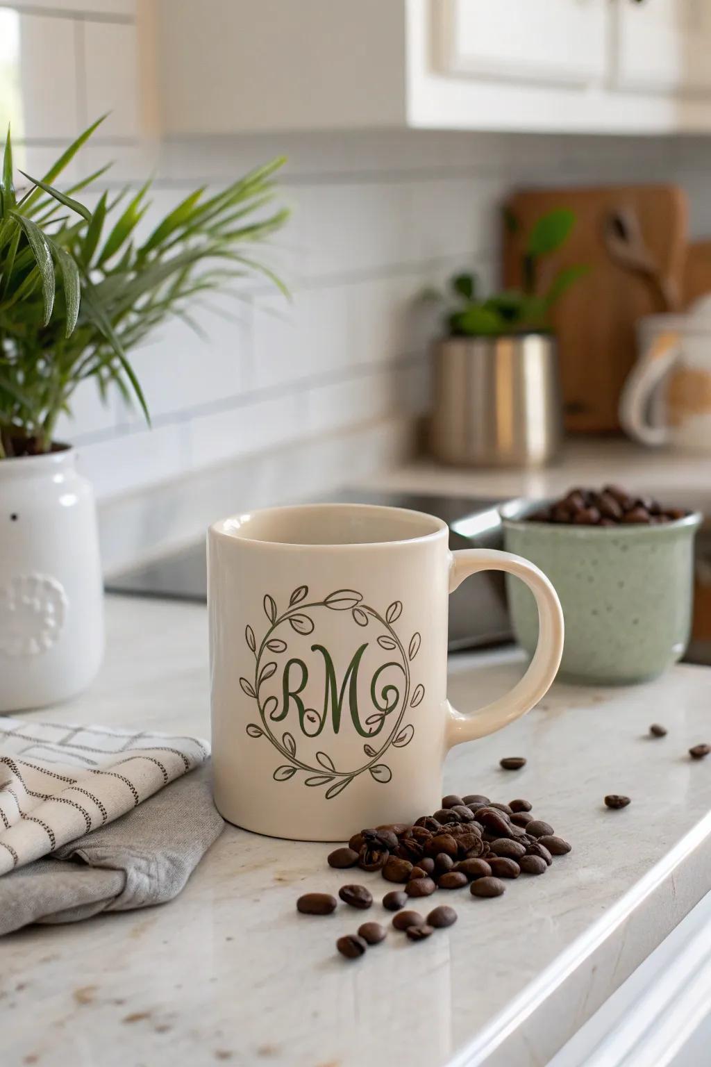 Kickstart his day splendidly with a bespoke porcelain beverage holder.