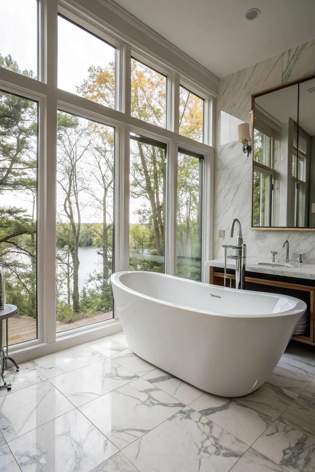 A standalone tub revolutionizes your bathroom into a sanctuary.