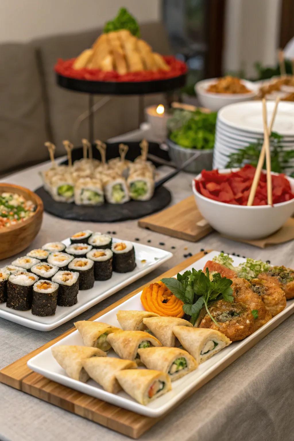A collection of international starters to get the party rolling.